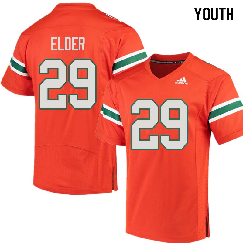 Youth Miami Hurricanes #29 Corn Elder College Football Jerseys Sale-Orange